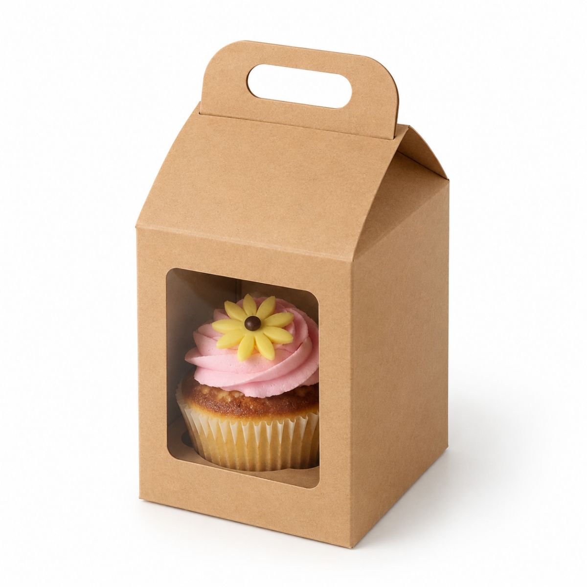 Caja de repostería en cartón kraft sin impresión